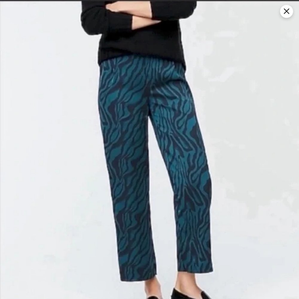 J. Crew Silky Zebra Print Pants